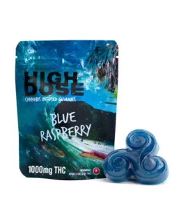 1000mg THC Gummies – High Dose Blue Rasberry