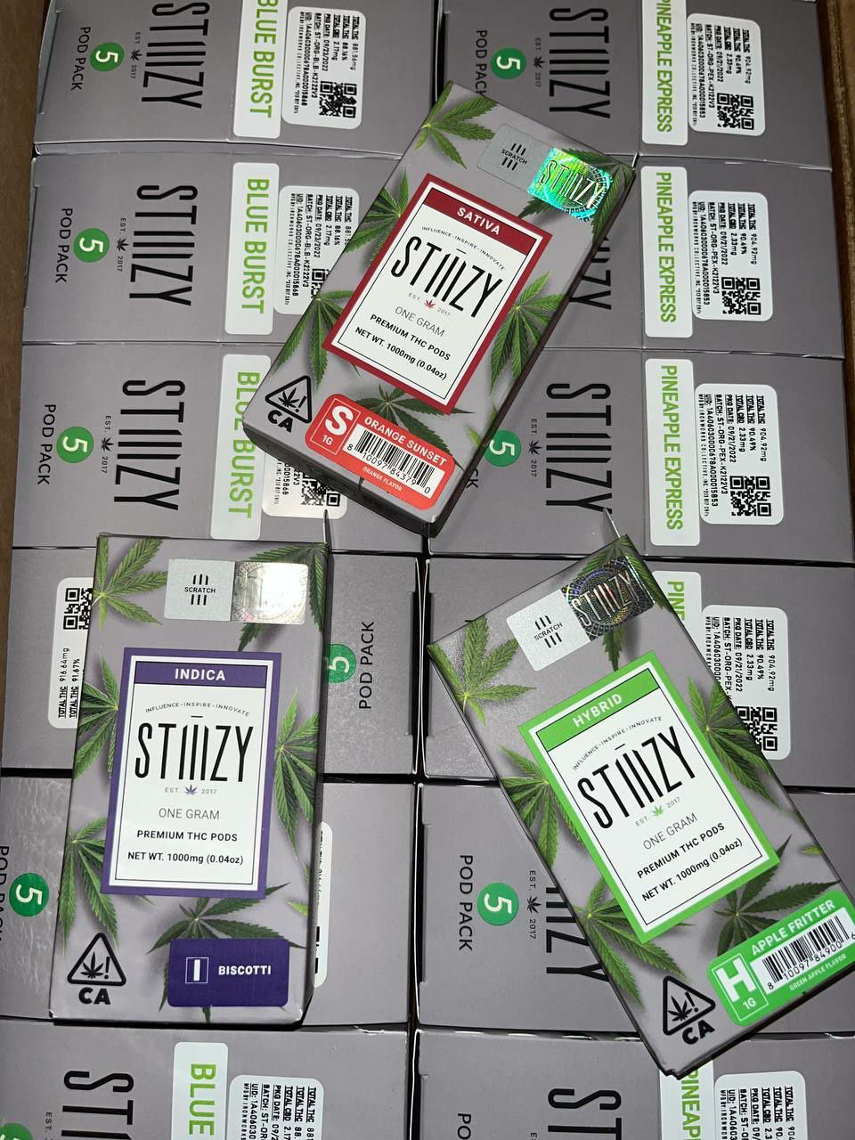 STIIIZY VAPE CARTS – POD PACKS – 1GM (1000MG)