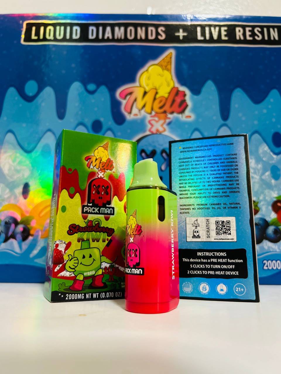 Melt X Packman 2G Disposable – Liquid Diamonds + Live Resin