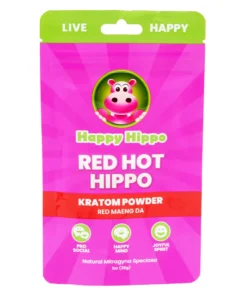 Happy Hippo Red Hot Hippo Red Maeng Da Kratom Powder 1oz