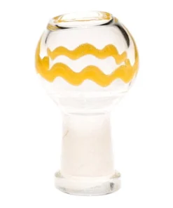 14MM Basic Color Clear Yellow Female Glass Bowl