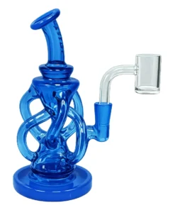 5.2″ Crave 10mm Blue Fab Style Triple Loop Recycler