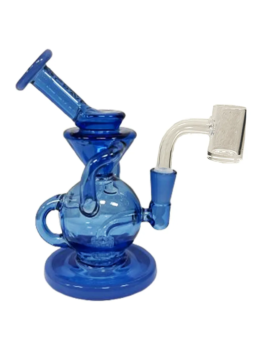 5.2″ Crave 10mm Blue Simple Loop Mini Recycler