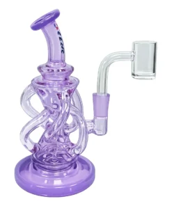 5.2″ Crave 10mm Purple Fab Style Triple Loop Recycler