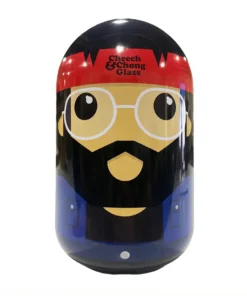 Alternative view of 6″ Cheech & Chong Glass Labrador Hand Pipe in Collectible Tin