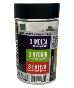 Alternative view of Banana Kush | Jet Fuel Gelato | Strawberry Cough Piff Stixs THCA Variety Pre-Rolls 9ct