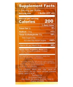 Alternative view of Peach Lemonade Stinger Detox Buzz 5X Extra Strength Drink 8 FL OZ