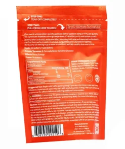 Alternative view of Strawberry Haze Erth Wellness D9 THC Strain-Specific Terpenes Gummies 30ct 300MG