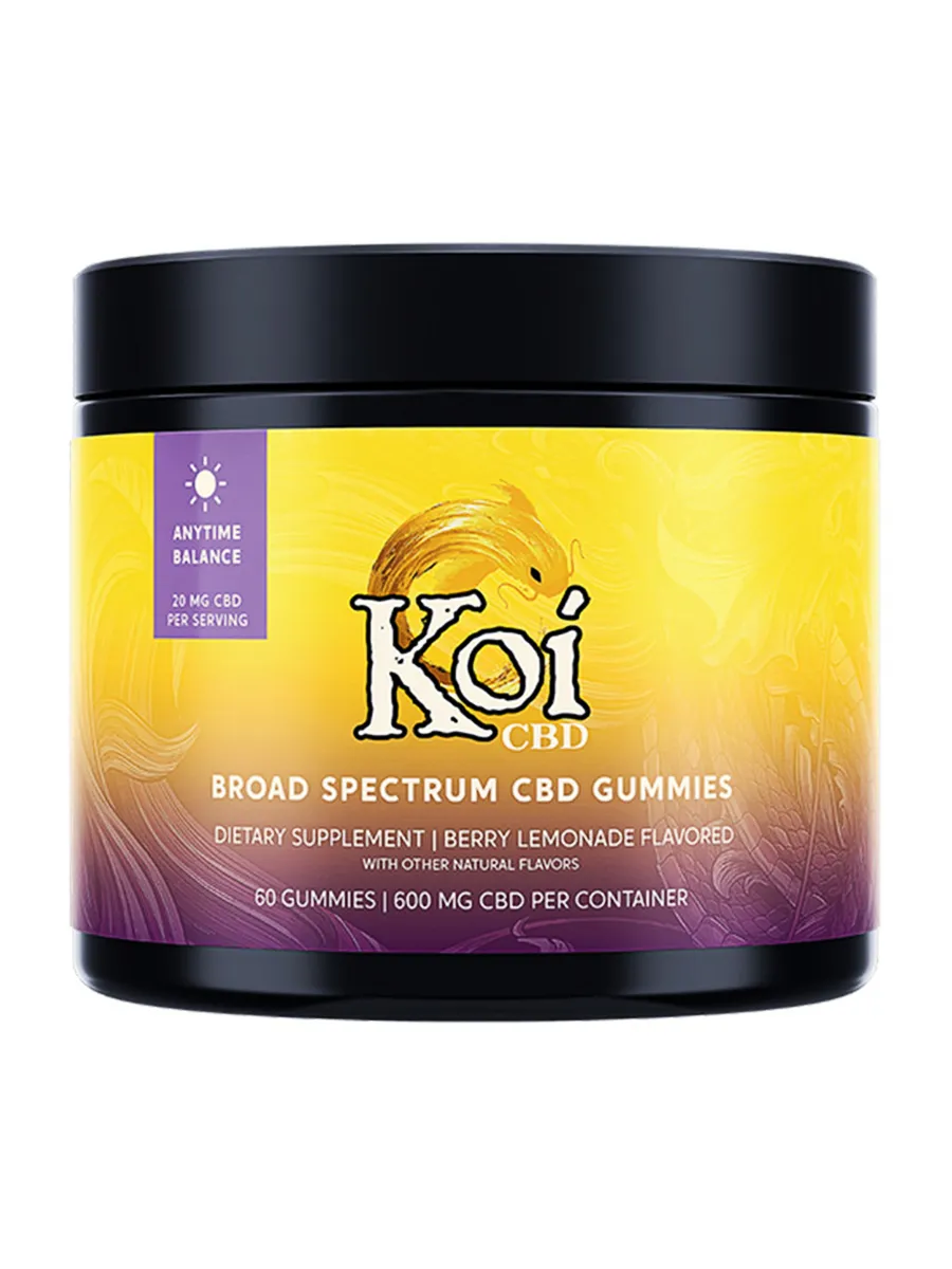 Berry Lemonade Koi Broad Spectrum CBD Anytime Balance Gummies 600mg