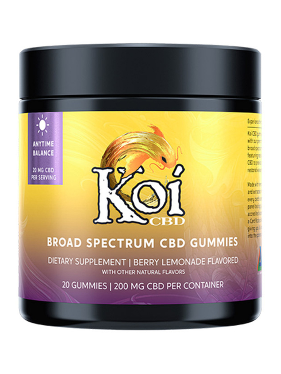 Berry Lemonade Koi Broad Spectrum CBD Anytime Balance Gummies 200mg