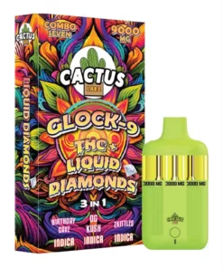 Birthday Cake | OG Kush | Zkittles Cactus Labs Glock 9 THC + Liquid Diamonds 3in1 Vape 9000mg