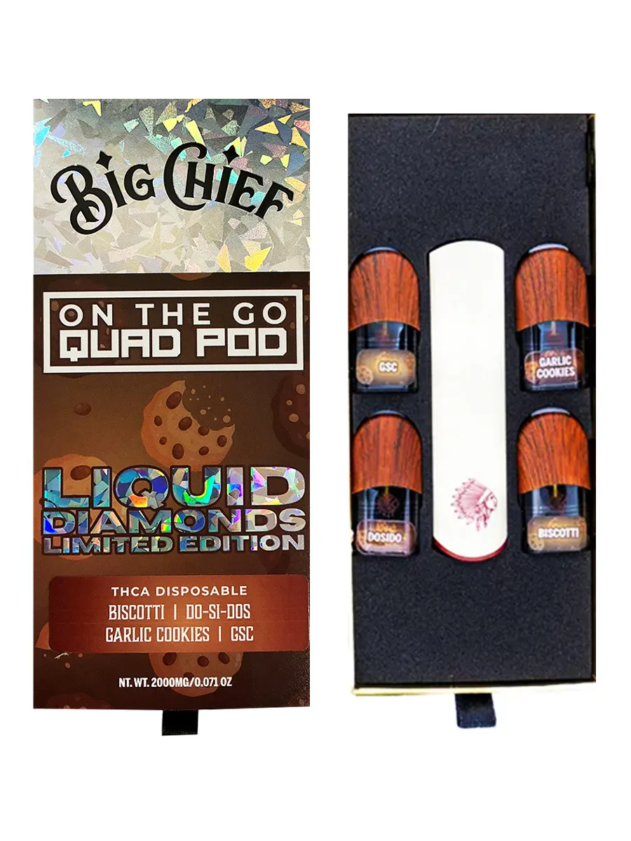 Biscotti Big Chief On the Go Quad Pod Liquid Diamond THCA Vape 0.5G
