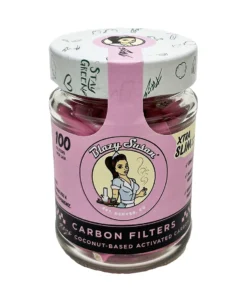 Blazy Susan Pink Activated Carbon Filter Tips Xtra Slim 100ct
