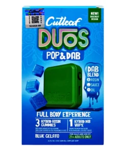 Blue Gelato Cutleaf Duos Pop & Dab Vape 1ct x Gummies 3ct