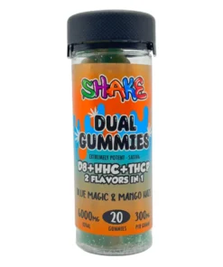 Blue & Mango Haze Shake D8+HHC+THCP 2 Flavors in 1 Dual Gummies 6000mg