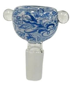 Blue Pacific Assorted Watercolor Designed 14MM Male Bowl With 2 Side Beads