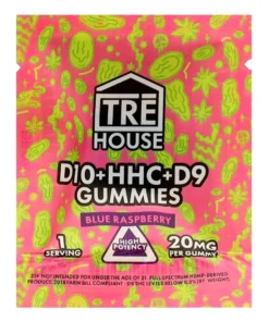 Blue Raspberry Tre House D10 + HHC + D9 Gummies 1ct