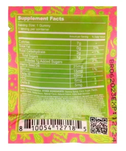 Alternative view of Blue Raspberry Tre House D10 + HHC + D9 Gummies 1ct