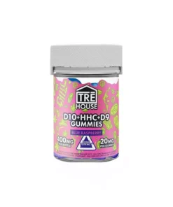 Blue Raspberry Tre House D10 + HHC + D9 Gummies 400mg
