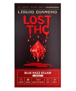Blue Razz Eclair Lost THC Liquid Diamond Blend Disposable 3G
