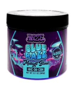 Blue Razz Haze Midnight Blend Gummies 4000mg
