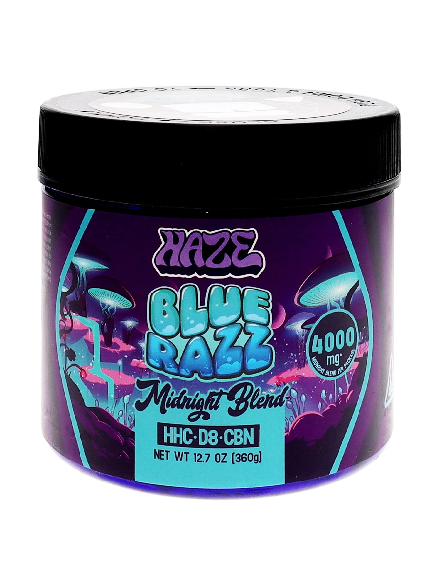 Blue Razz Haze Midnight Blend Gummies 4000mg