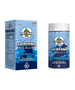 Blue Razz Ice Cactus Labs 5D Jar Gummies 3000mg