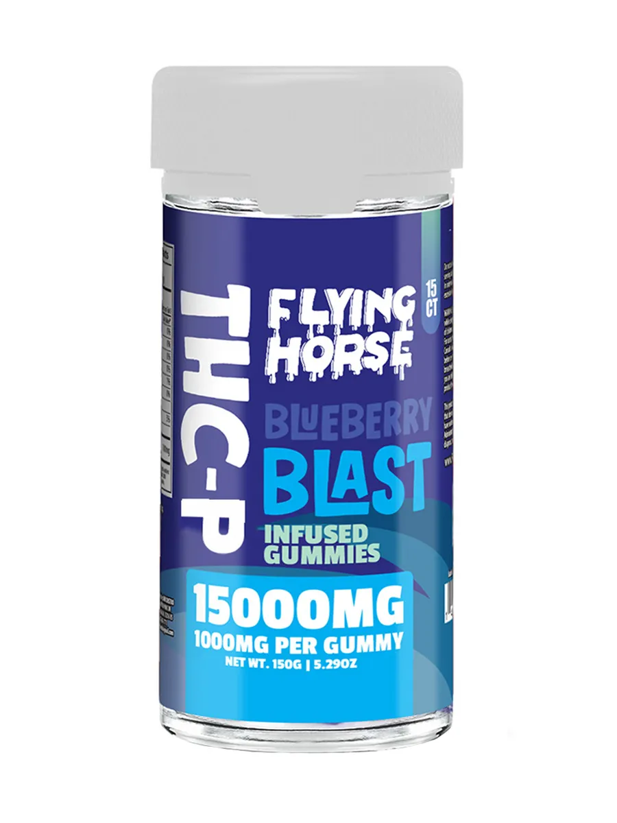 Blueberry Blast Flying Horse THCP Infused Gummies 15000MG 15ct