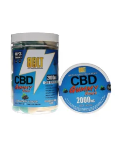 Blueberry Bolt CBD Gummy Rings 2000mg