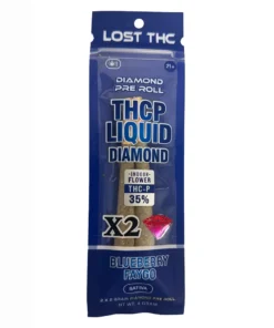 Blueberry Gaygo Lost THC THCP Liquid Diamond Pre-Rolls 2x2G
