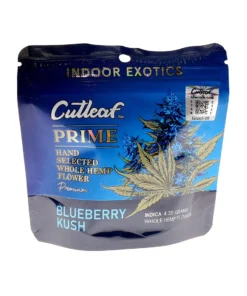 Blueberry Kush Cutleaf Prime Indoor Exotics Whole Hemp 4.20G