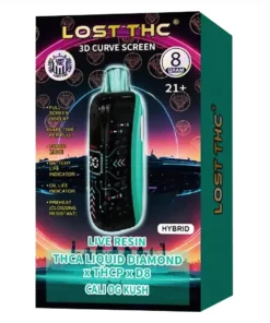Cali OG Kush Lost THC Liquid Diamond THCA x THCP x D8 Live Resin Disposable 8G