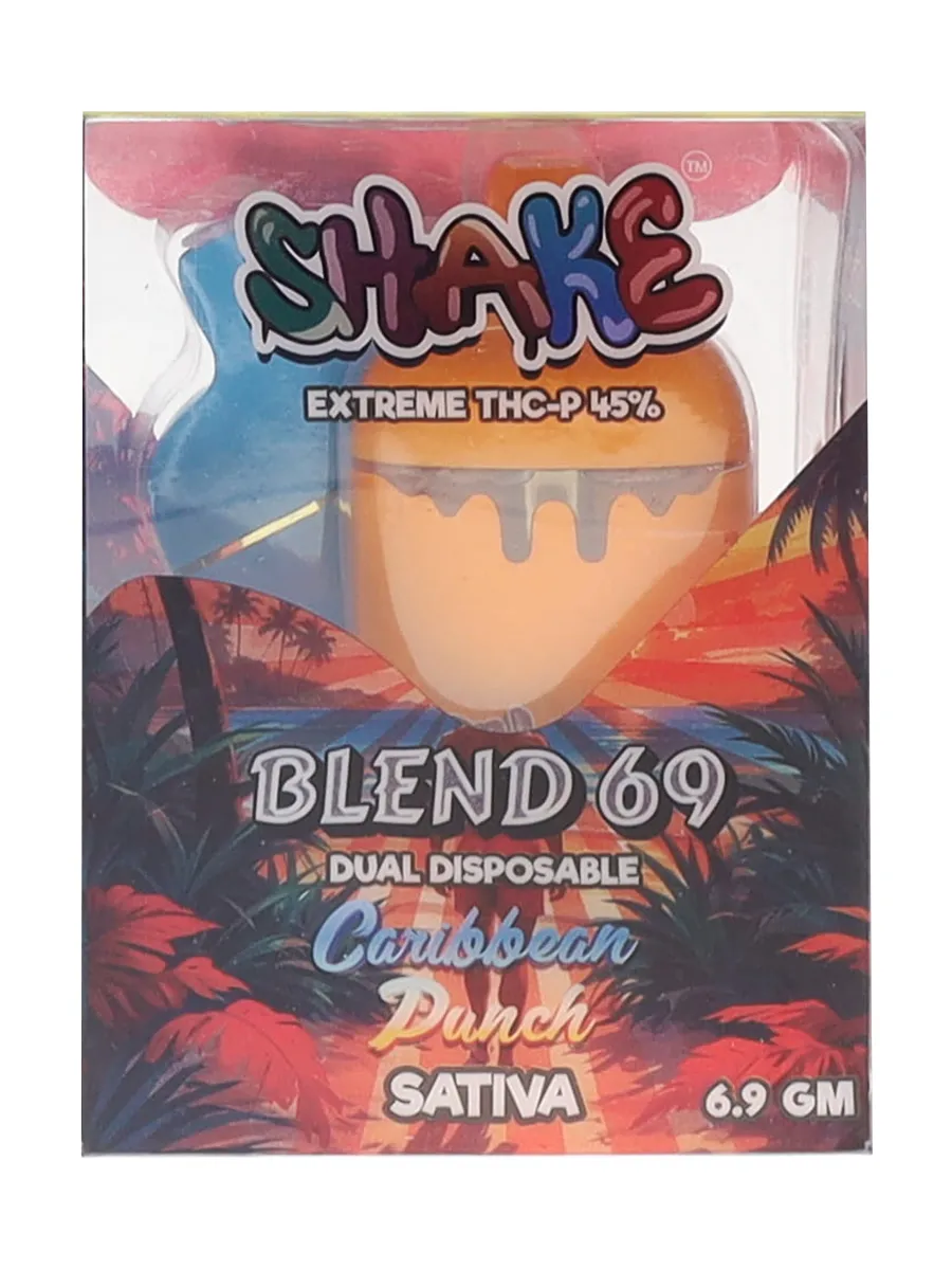 Caribbean Punch X Raspberry Kush Shake Extreme THC-P Blend 69 Dual Disposable 6.9 G