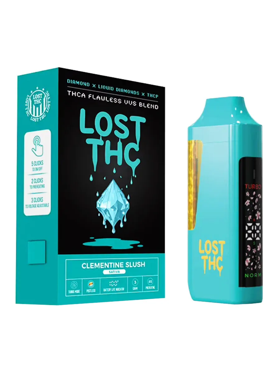 Clementine Slush Lost THC VVS Liquid Diamonds THCP Disposable 3G