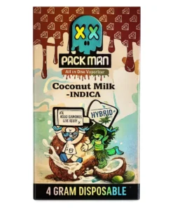 Coconut Milk Pack Man Liquid Diamonds D9 Live Resin Disposable 4G