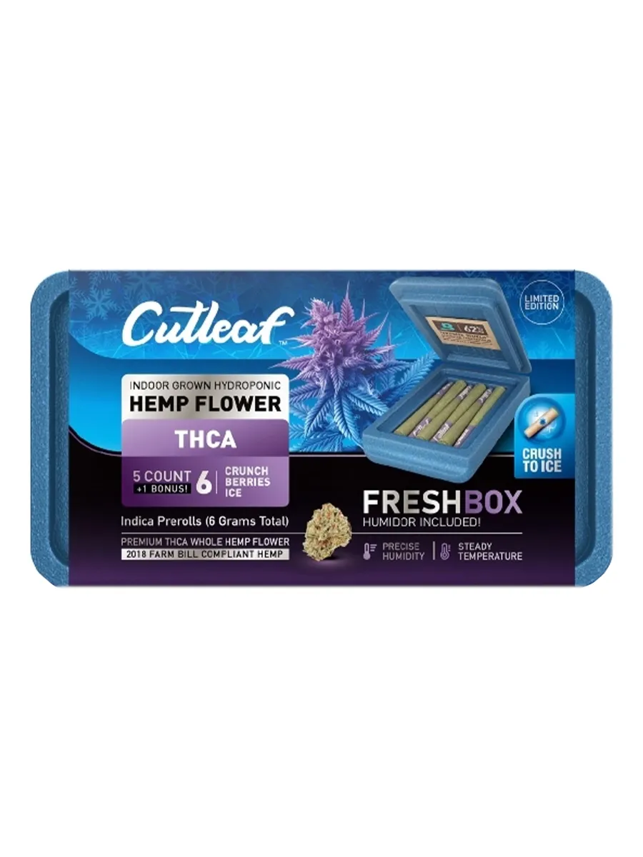 Crunch Berries Ice Cutleaf THCA Pre-Rolls 6ct + FreshBox