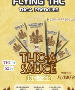 Alternative view of Blue Dream Flying Horse THCA Sauce Infused Pre-Rolls 2G