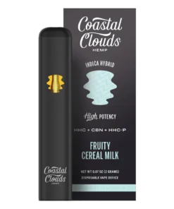 Fruity Cereal Milk Coastal Clouds High Potency HHC+CBN+HHC-P Disposable Vape 2G