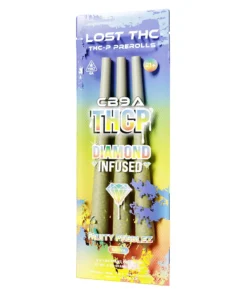 Fruity Pebblez Lost THC CB9 THCP Diamond Infused Pre-Rolls 3ct