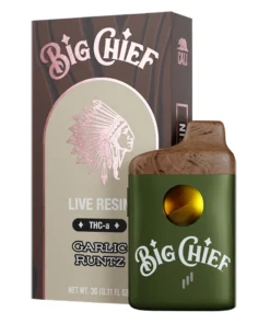 Garlic Runtz Big Chief Live Resin THC-a Disposable Vape 3G
