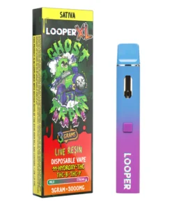 Ghost Train Haze Looper XL 11-Hydroxy-THC+ THC-B+THC-P Live Resin Disposable Vape 3G