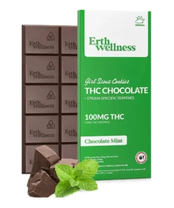 Girl Scout Cookies Chocolate Mint Erth Wellness Delta 9 THC Chocolate Bar 100mg