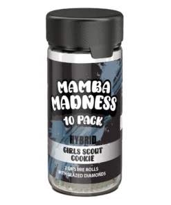 Girls Scout Cookie Mamba Madness Full Spectrum Blend Pre Rolls 10 Pack Jar 2GM