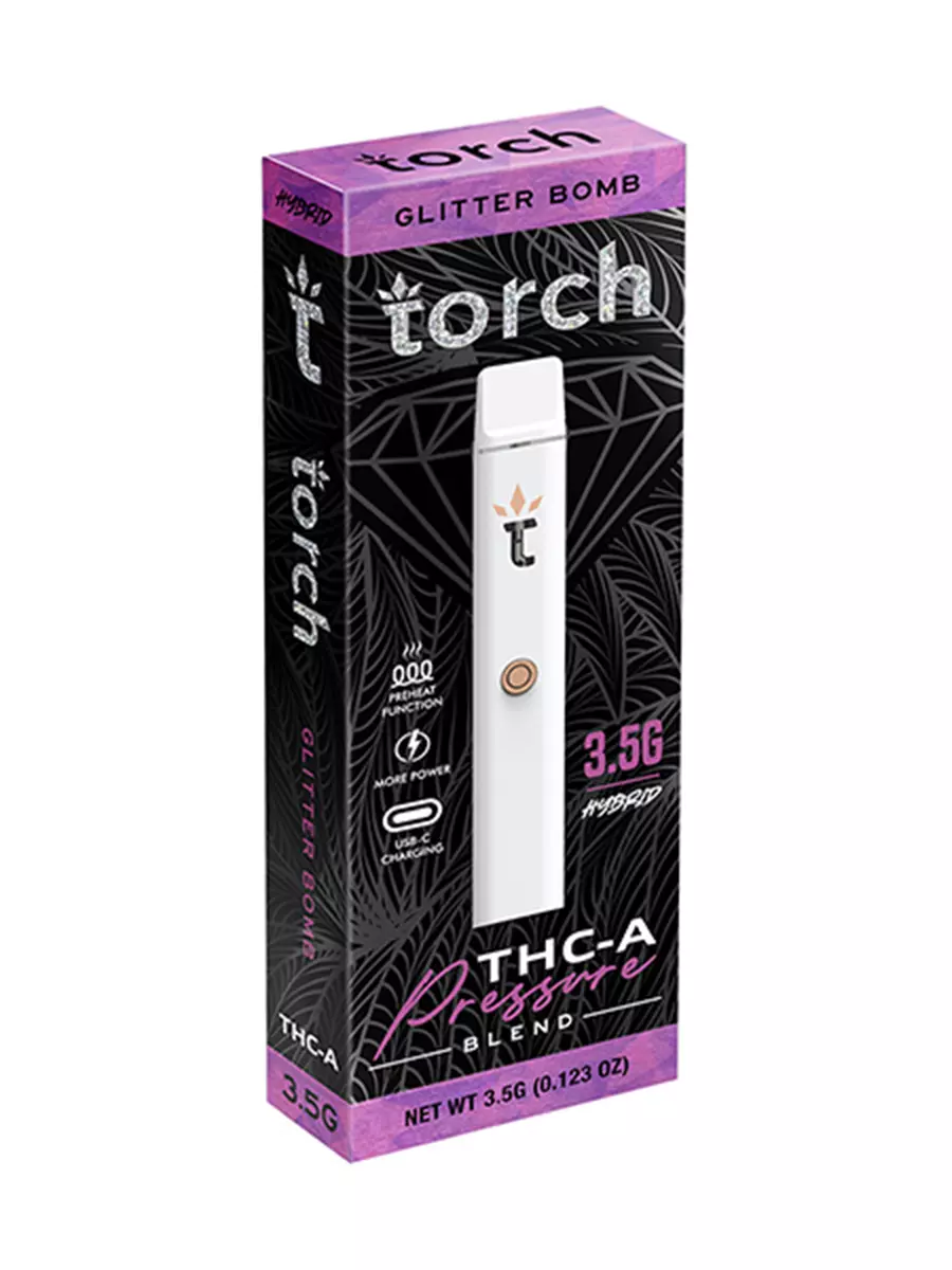 Glitter Bomb Torch THC-A Pressure Blend Disposable 3.5G