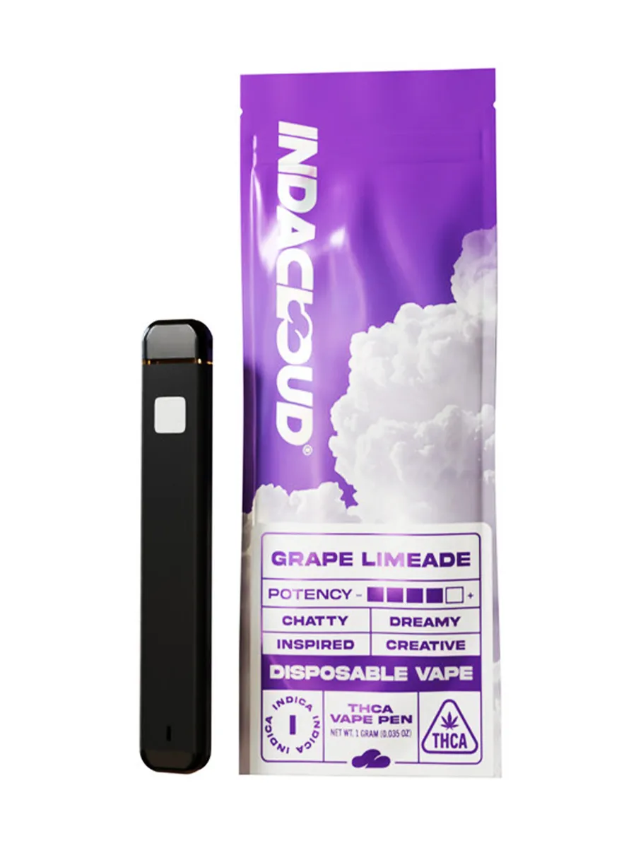 Grape Limeade IndaCloud THCA Disposable Vape Pen 1G
