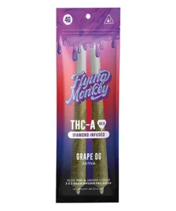 Grape OG Flying Monkey THC-A Diamond Infused Pre-Roll 4G