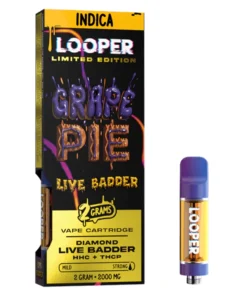 Grape Pie Looper Limited Edition Diamond Live Badder HHC+THC-P Carts 2G