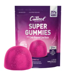 Grape Punch Cutleaf Super Gummies with Cold-Pressed Live Rosin Gummies