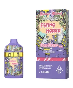 Grape Stomper | Blue Alien Flying Horse Stoner Blend Disposable 7G