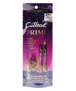 Grape Gelato Cutleaf Prime Pre-Rolls 1G 2ct